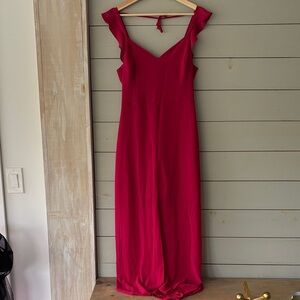 Fuchsia Ruffle Maxi Dress – Fits Like Small